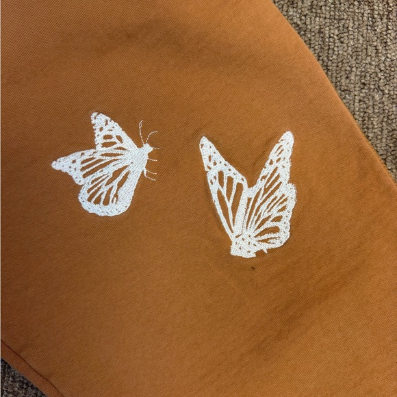 CHNGE orange Hoodie with White Text - Picture 3 of 10